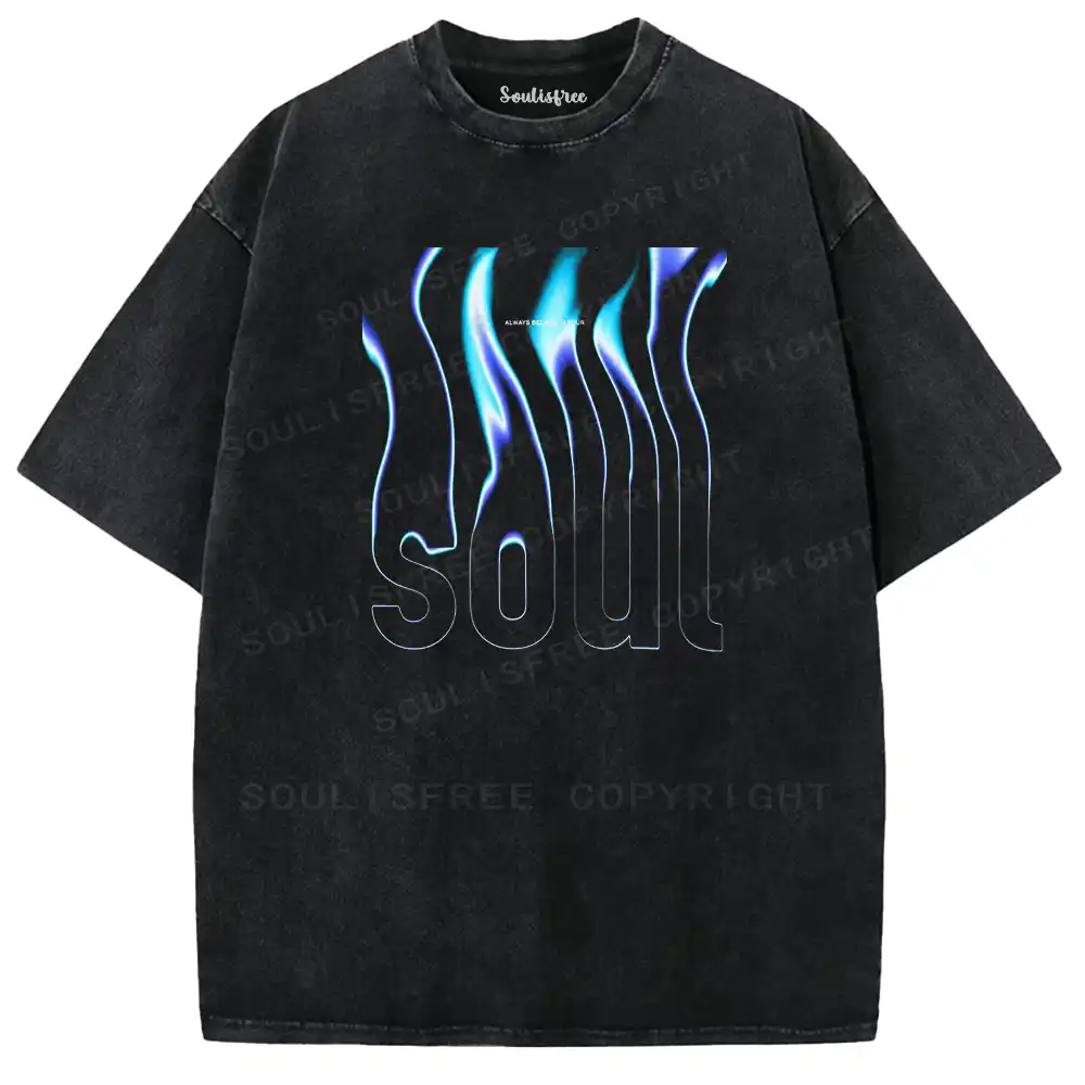 Soul Psychedelic Flame Washed T-shirt
