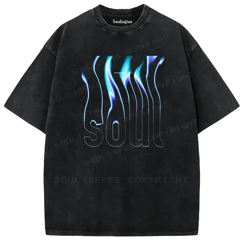 Soul Psychedelic Flame Washed T-shirt