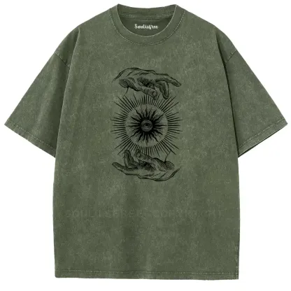 Sacred Eye Dual Hands Washed T-shirt