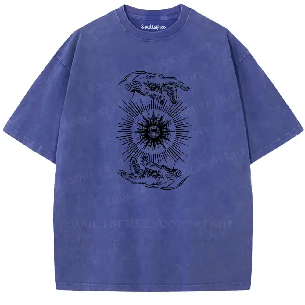 Sacred Eye Dual Hands Washed T-shirt