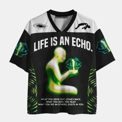 Soulisfree LIFE IS AN ECHO. Mesh Jersey
