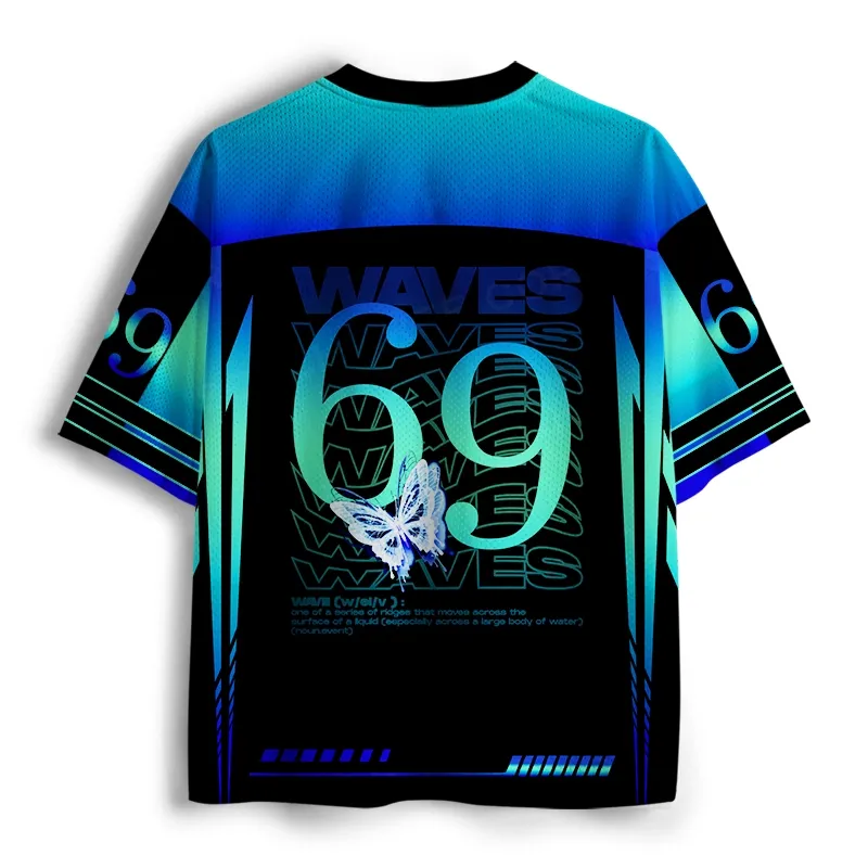 Soulisfree Waves Butterfly Gradient  Mesh Jersey