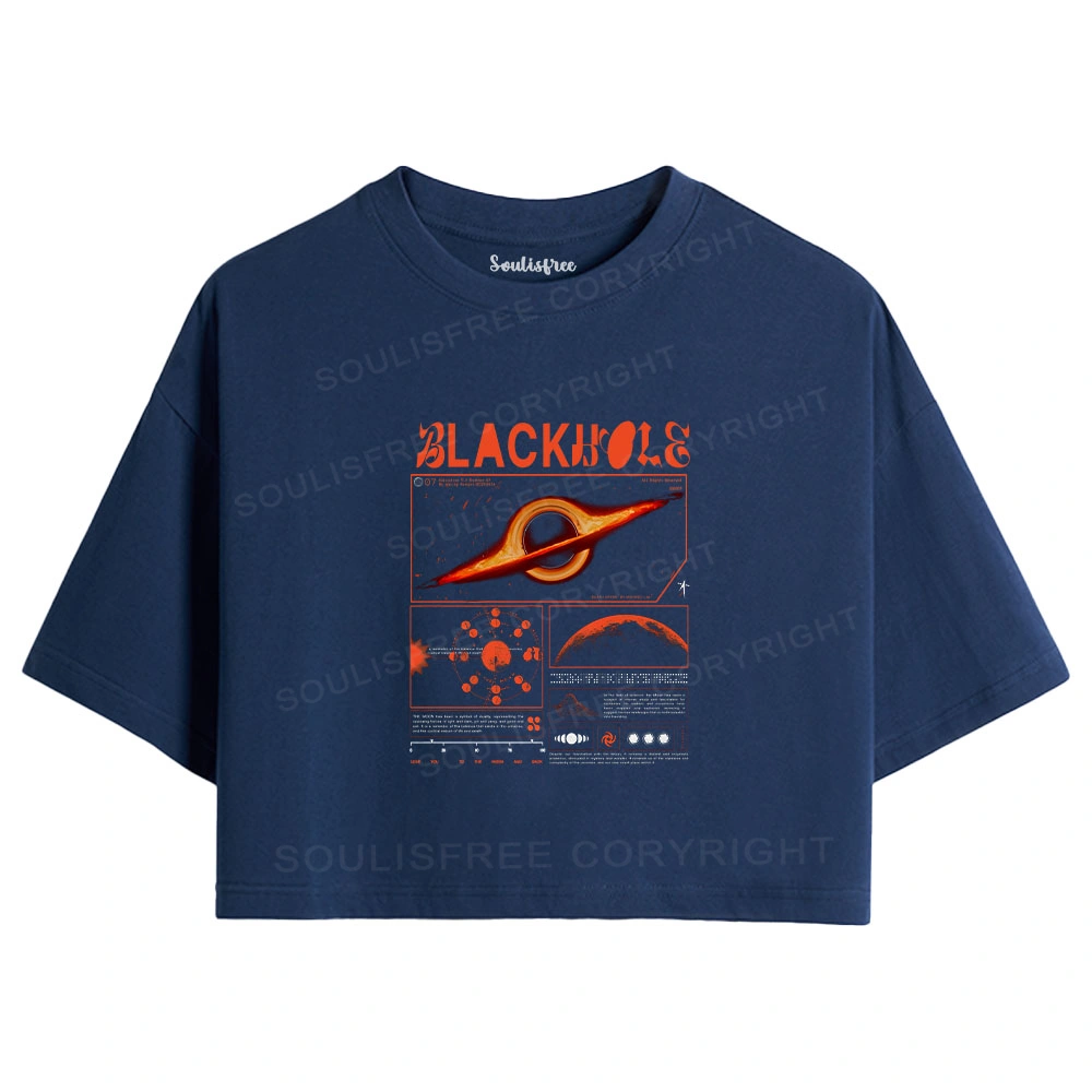 The Mystery Of Black Holes Crop Top