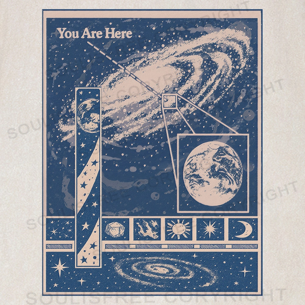 You Are Here Washed Space T-shirt Washed Tank Tops