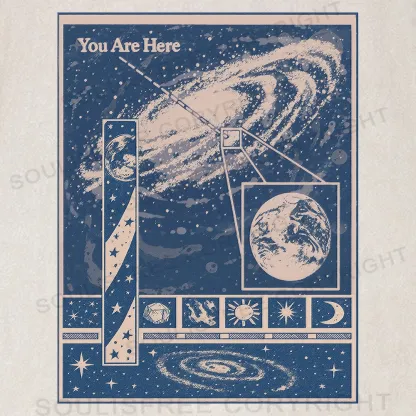 You Are Here Washed Space T-shirt Washed Tank Tops