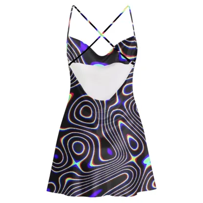 Soulisfree Psy Current – Liquid Energy Cowl Neck Satin Mini Dress