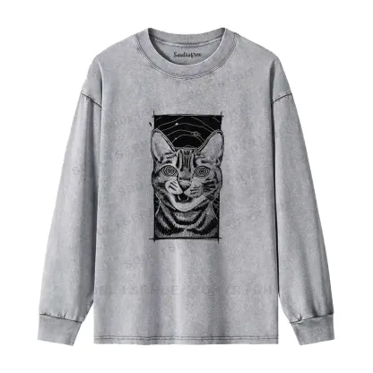 Hypnotic Cat Washed Long Sleeve Shirt