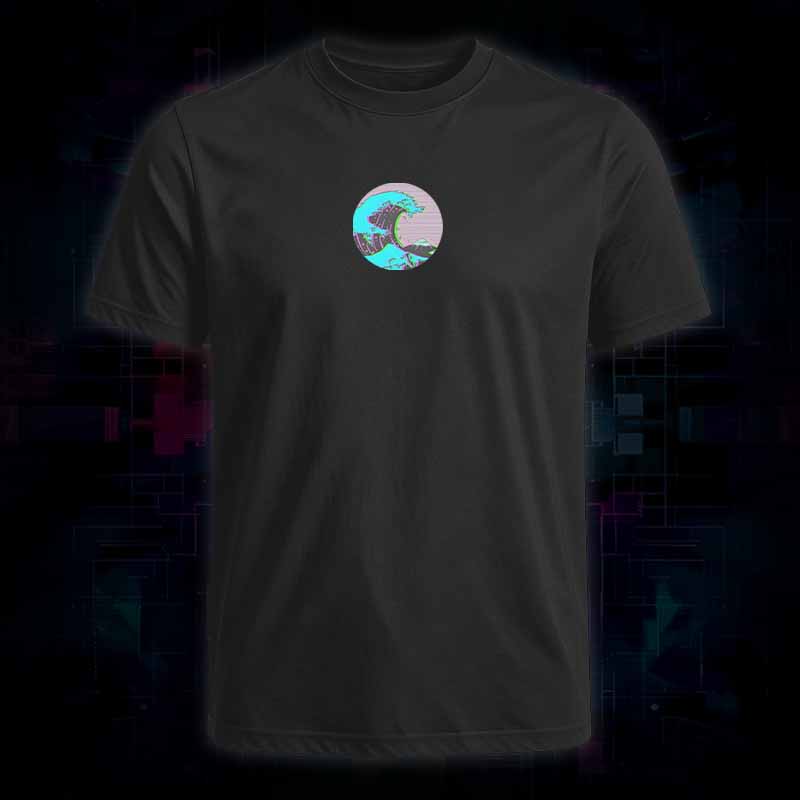 Soulisfree   Neon Kanagawa Wave Classic Tee