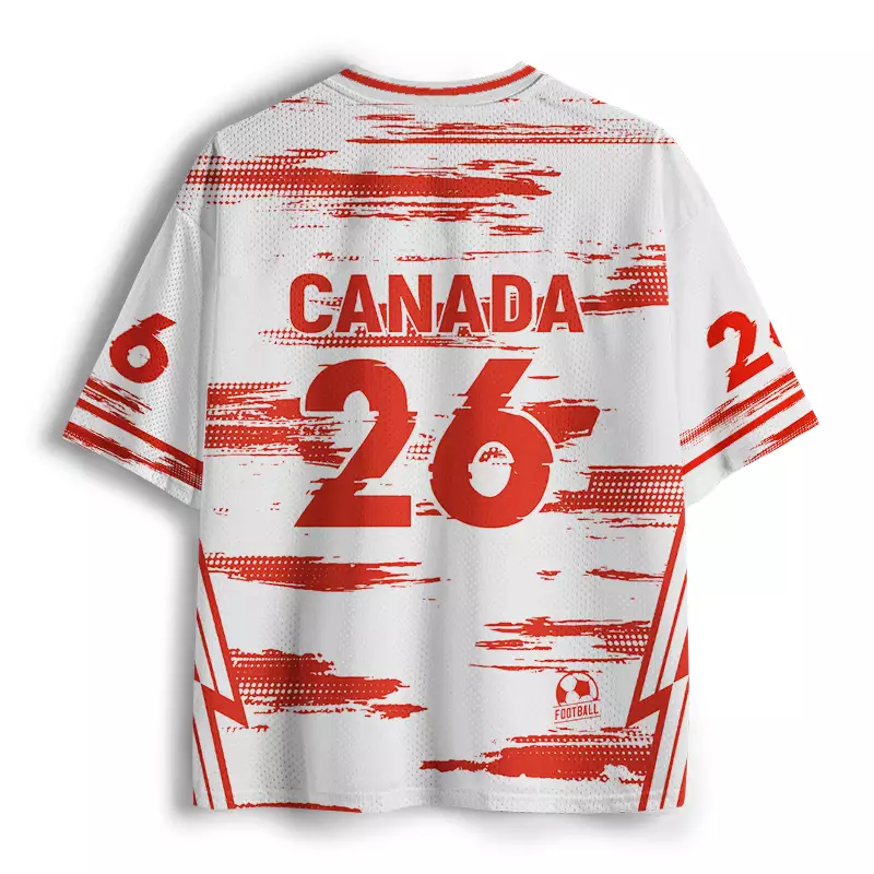 Soulisfree Retro Vintage Canada Soccer Mesh Jersey