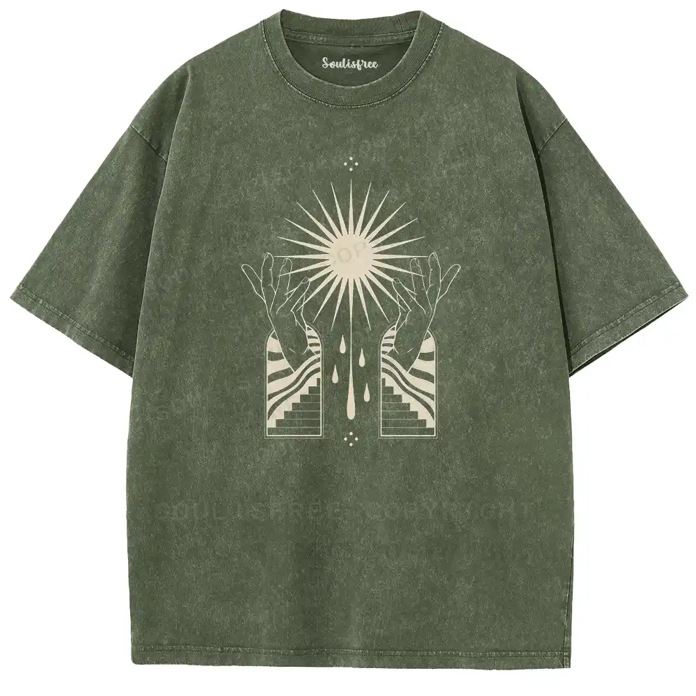 Sacred Light Dual Gates Washed T-shirt