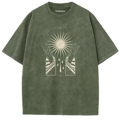 Sacred Light Dual Gates Washed T-shirt