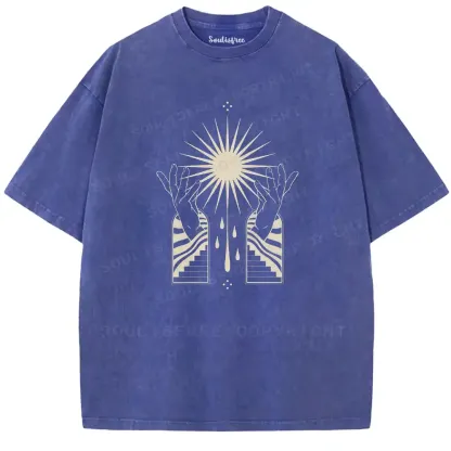 Sacred Light Dual Gates Washed T-shirt