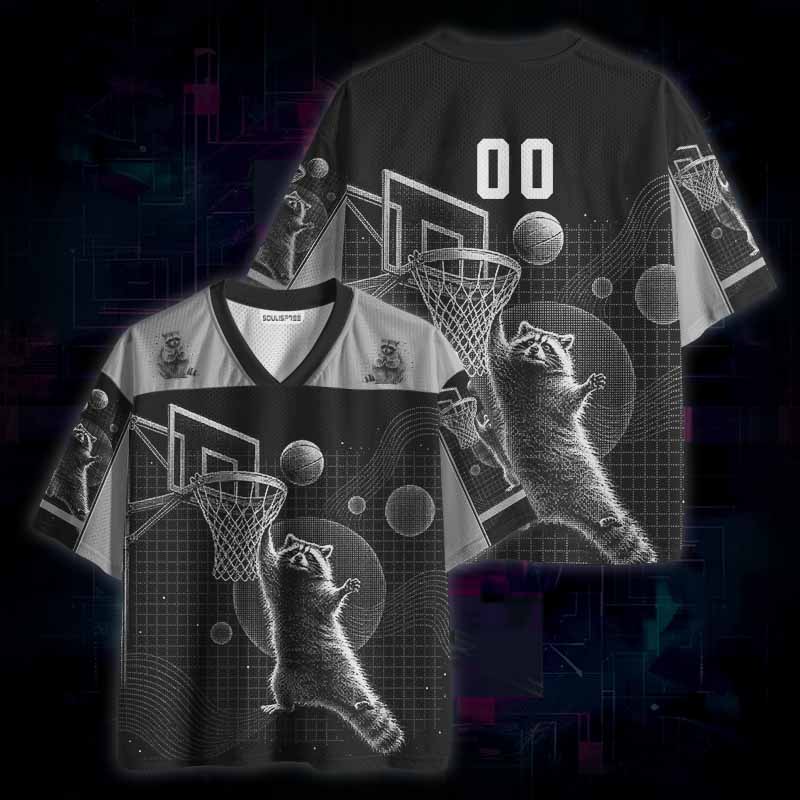 Soulisfree Raccoon Basketball Mesh Jersey