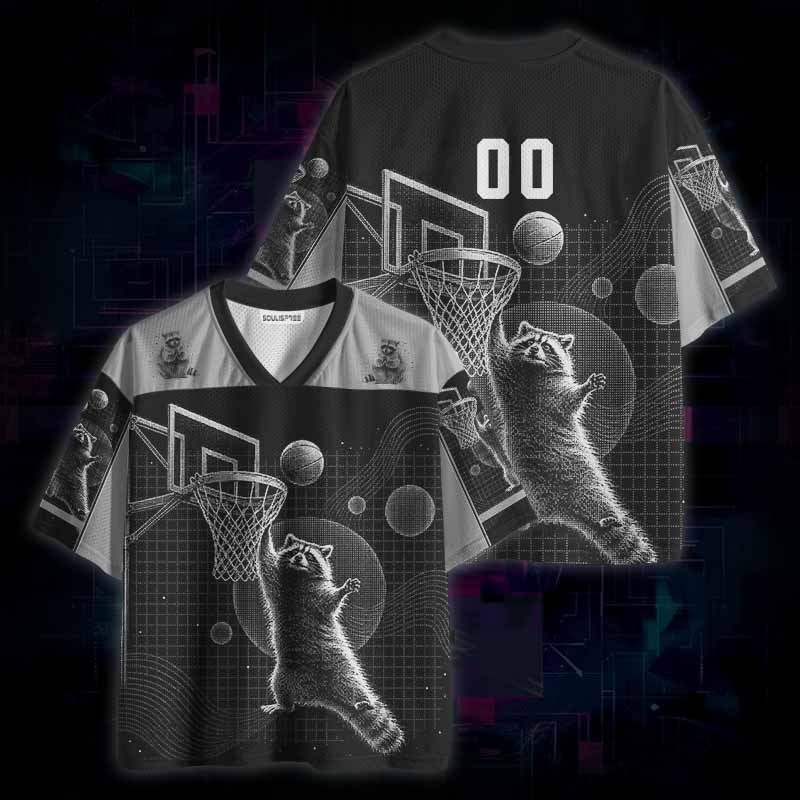 Soulisfree Raccoon Basketball Mesh Jersey