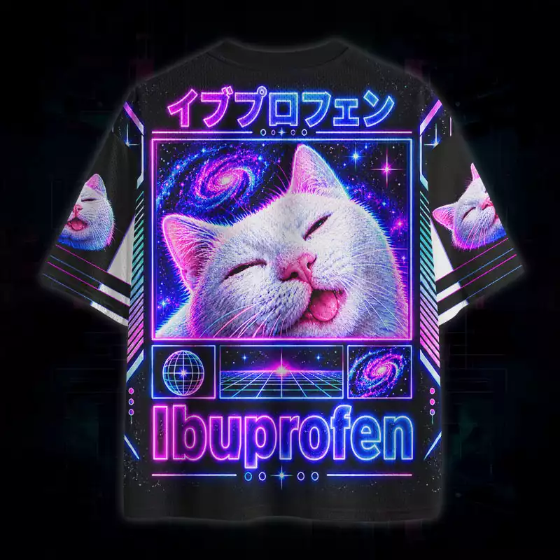 Soulisfree Ibuprofen Galaxy Cat Mesh Jersey