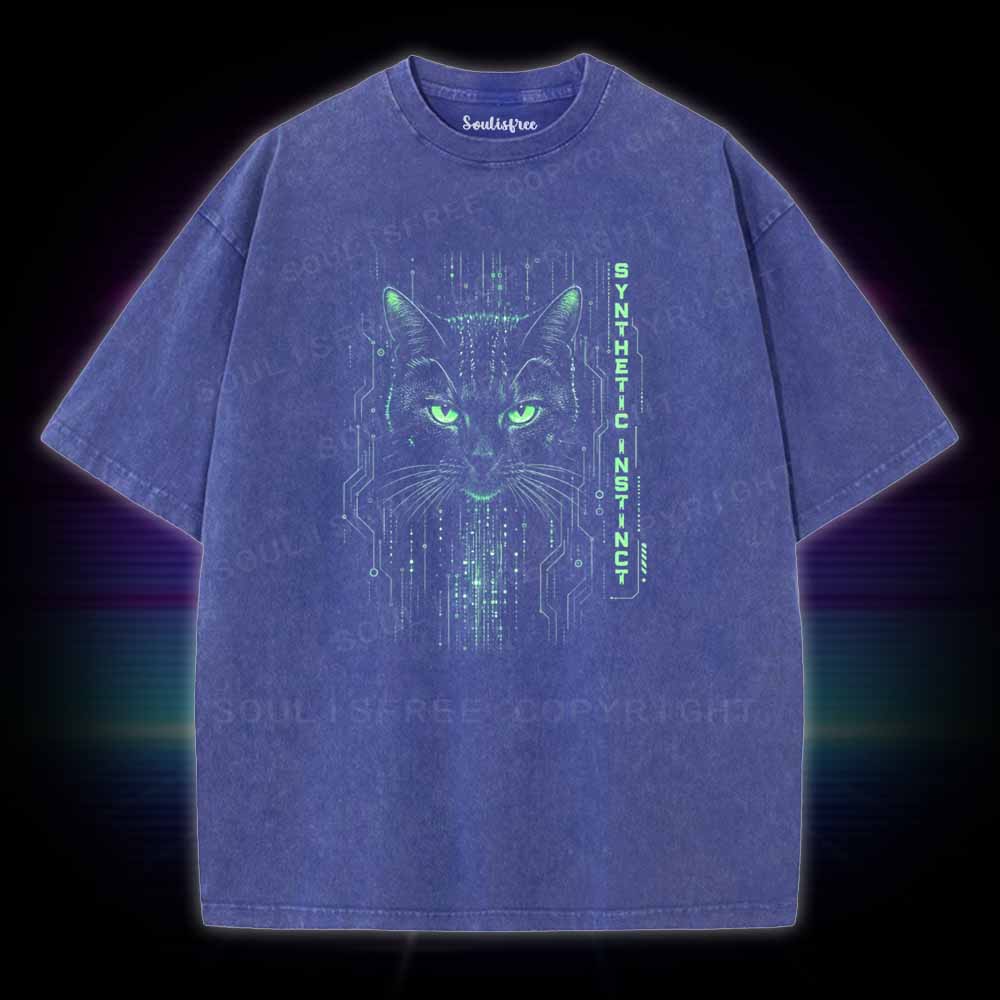 Soulisfree Matrix Black Cat Washed Tee