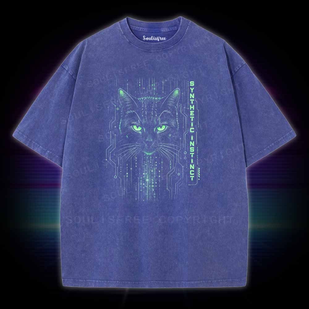 Soulisfree Matrix Black Cat Washed Tee