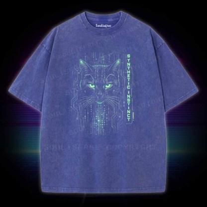 Soulisfree Matrix Black Cat Washed Tee