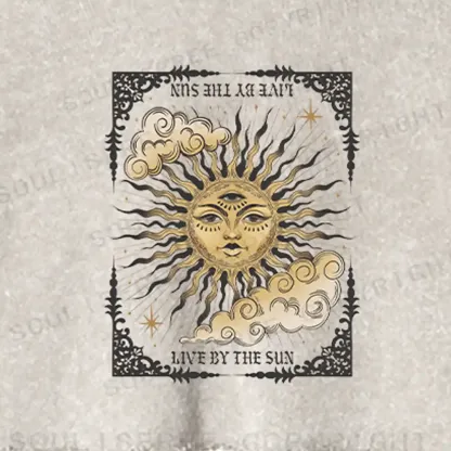 Living By The Sun Washed Cropped Sweatshirt