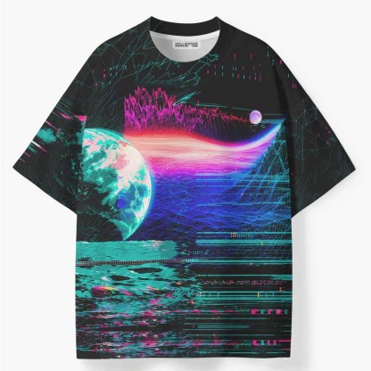 Soulisfree Neon Planet ECO‑PERF Graphic Tee
