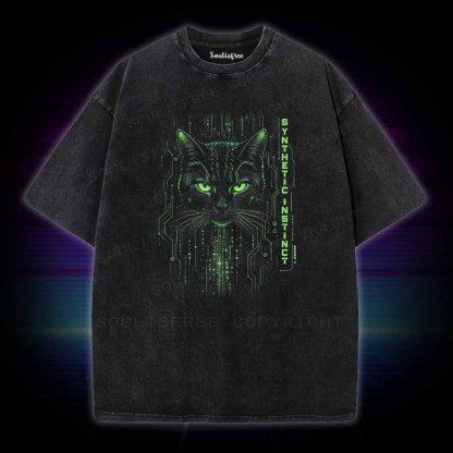 Soulisfree Matrix Black Cat Washed Tee