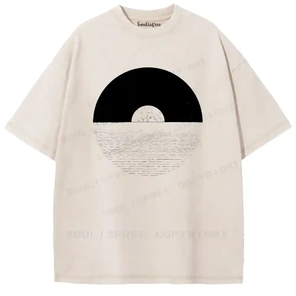 Minimalist Moon Lake Washed T-shirt