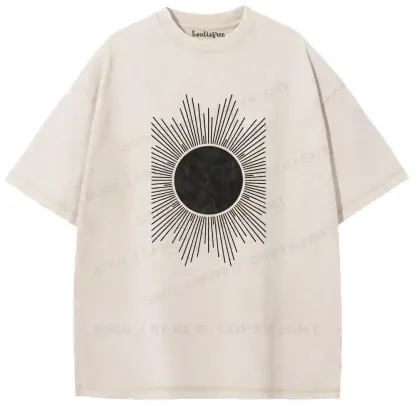 Radiant Black Sun Washed T-shirt