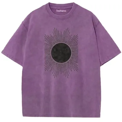 Radiant Black Sun Washed T-shirt