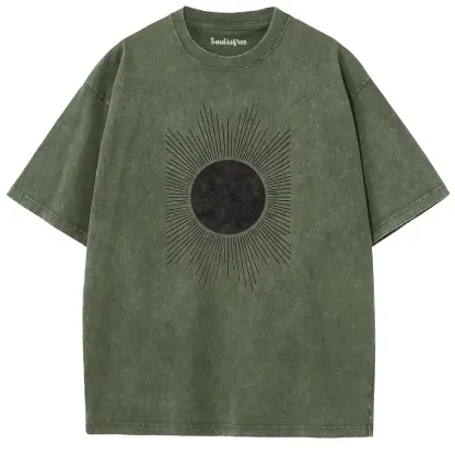 Radiant Black Sun Washed T-shirt