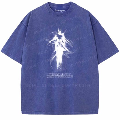 Soulisfree YOUR SOULIS WHAT MAKES YOU ATTRACTIVE Washed Tee