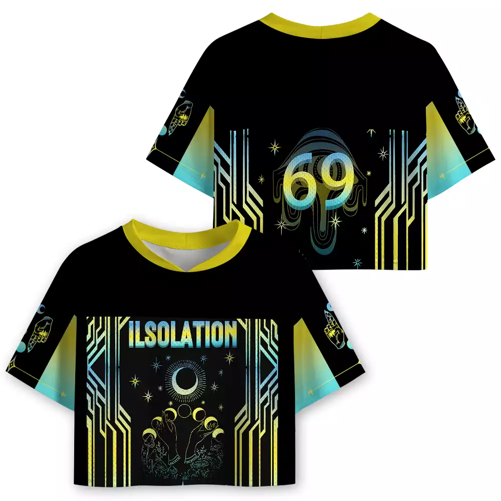 Soulisfree Starlight Silence Drop Cropped Mesh Jersey