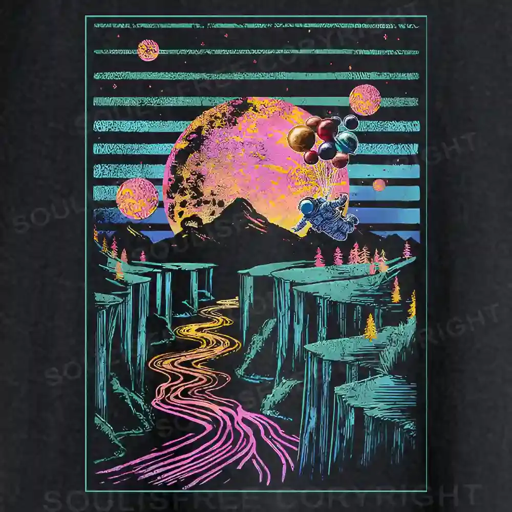 Moon And Balloon Washed Tank Tops