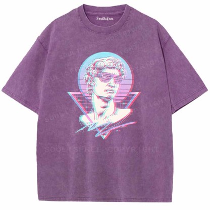 Soulisfree Neon Greek Bust Washed Tee