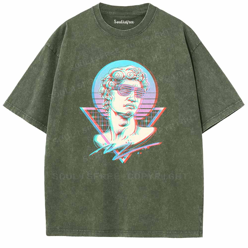 Soulisfree Neon Greek Bust Washed Tee