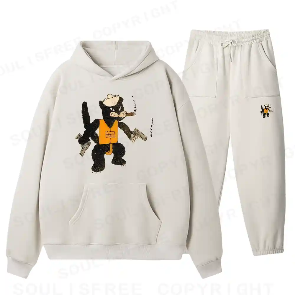 Black Cat Patrol Squadron Fleece Hoodie Set