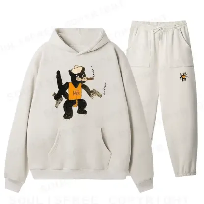 Black Cat Patrol Squadron Fleece Hoodie Set