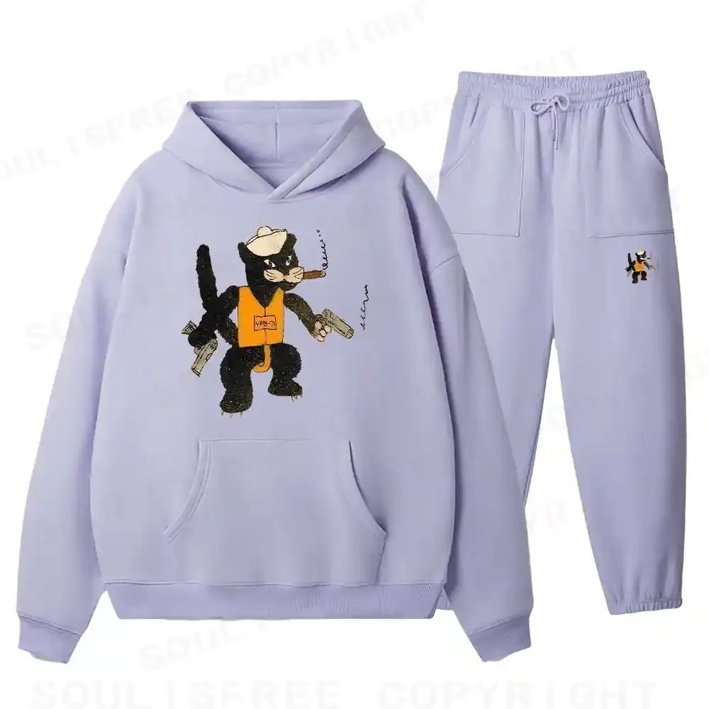 Black Cat Patrol Squadron Fleece Hoodie Set