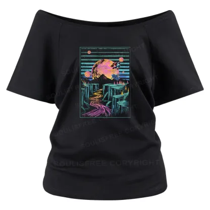 Moon And Balloon Off Shoulder Top