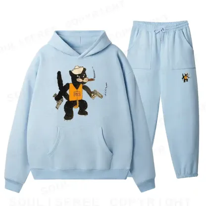Black Cat Patrol Squadron Fleece Hoodie Set