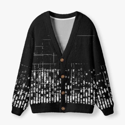 Soulisfree Find Meaning In The Chaos Fuzzy Cardigan Sweater