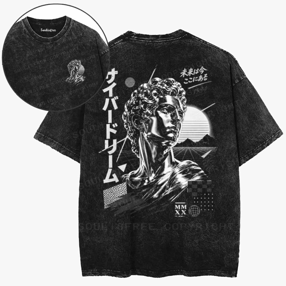 Soulisfree  Dreams Of A Retro Future Washed Tee
