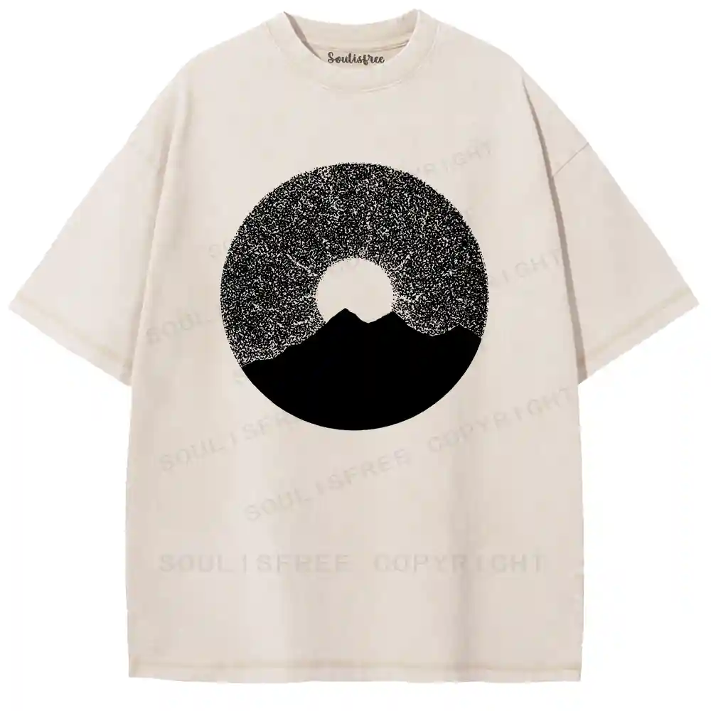 Contemplative Stardust Landscape Washed T-shirt