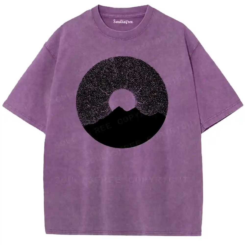 Contemplative Stardust Landscape Washed T-shirt