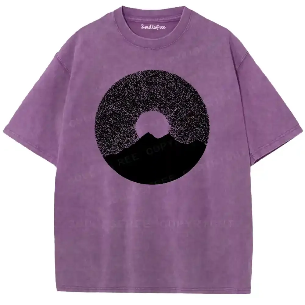 Contemplative Stardust Landscape Washed T-shirt
