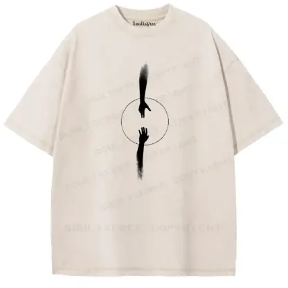 Mirror Image Dual Hands Washed T-shirt