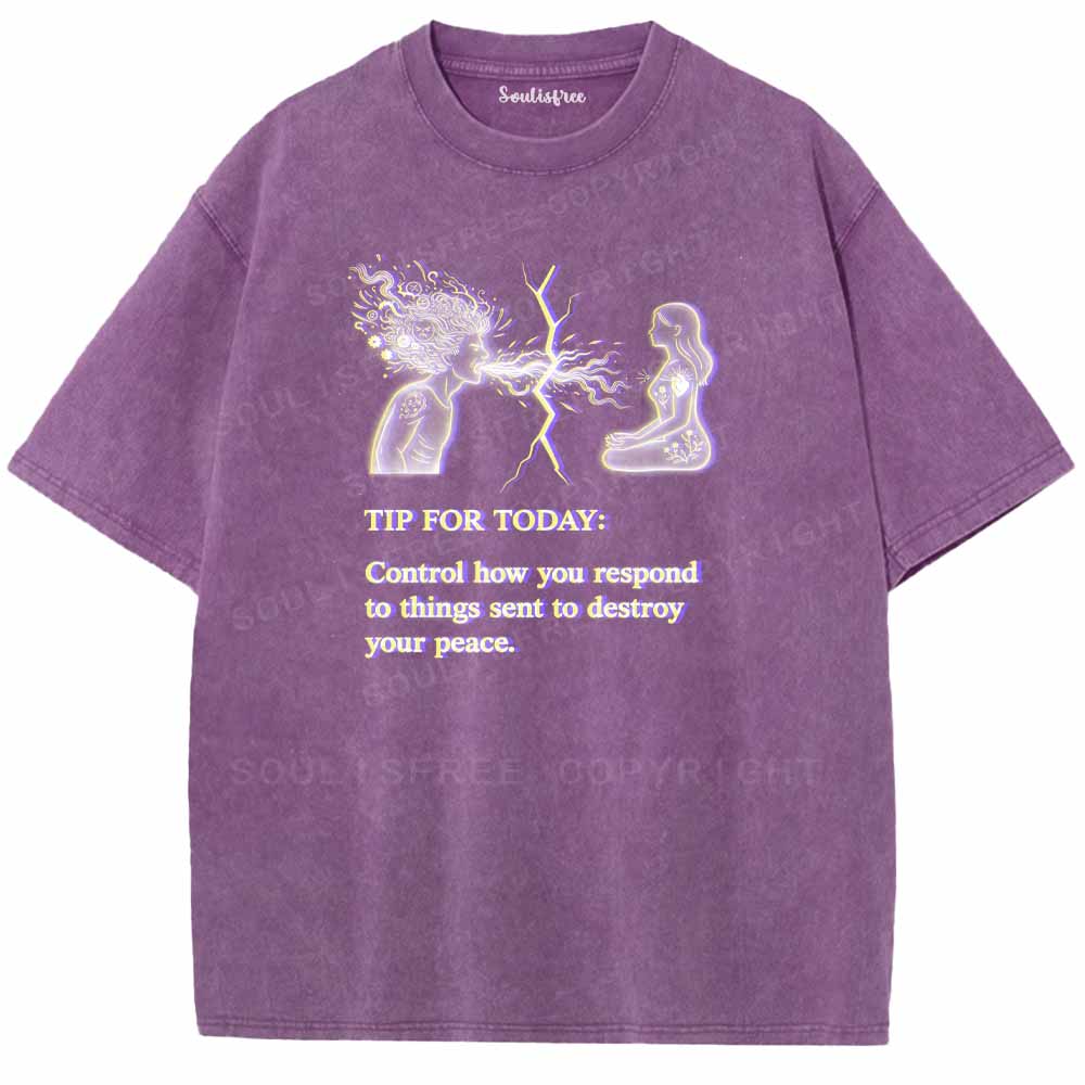 Soulisfree  Protect Your Peace Washed Tee