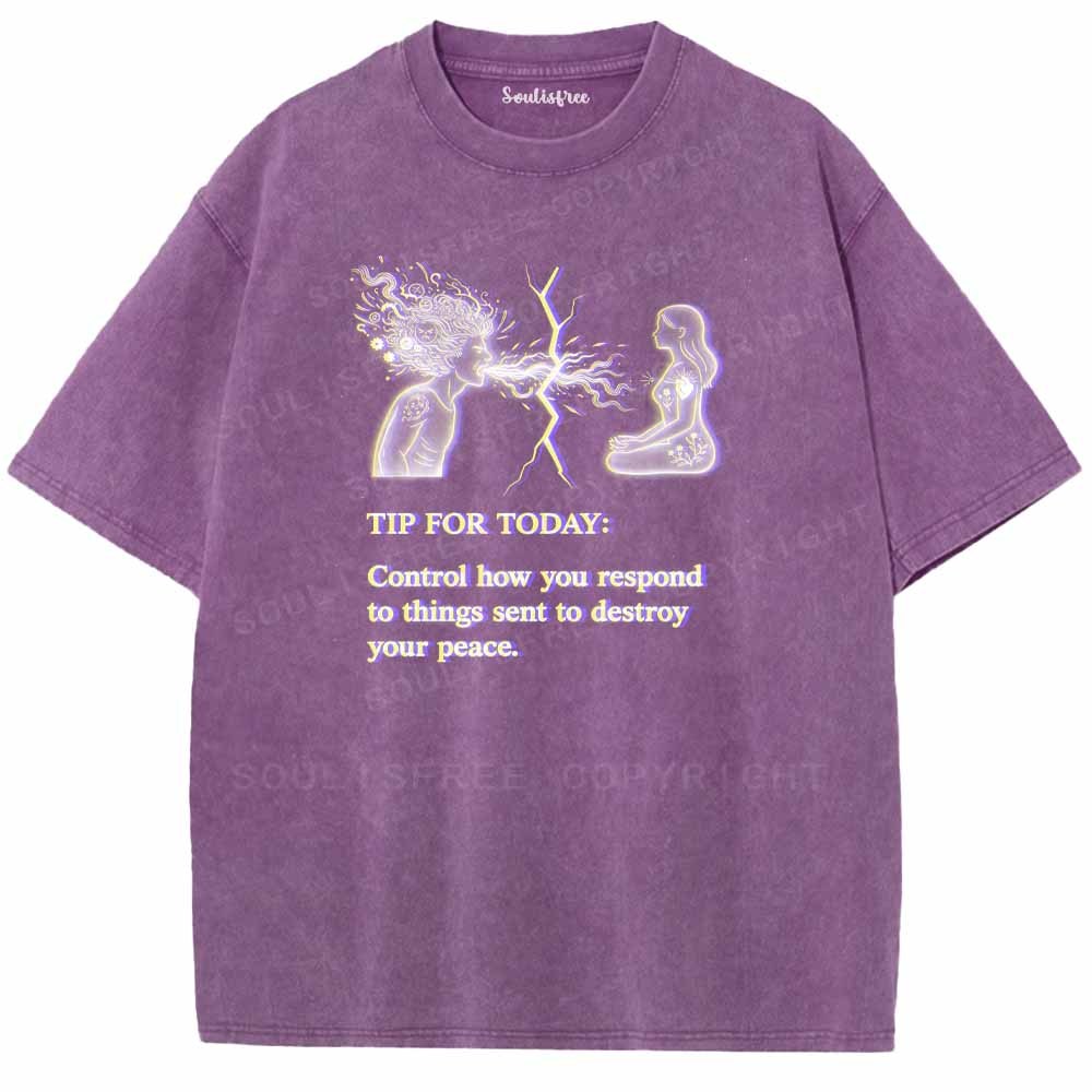Soulisfree  Protect Your Peace Washed Tee