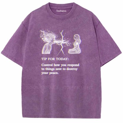 Soulisfree  Protect Your Peace Washed Tee