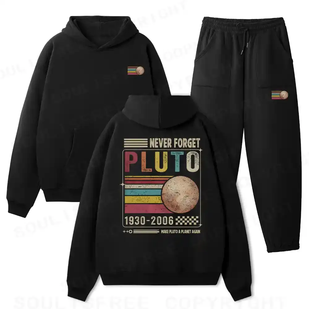 Designed Never Forget Pluto Fleece Hoodie Set