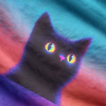 Soulisfree Through A Cat’s Eyes Fuzzy Cardigan Sweater
